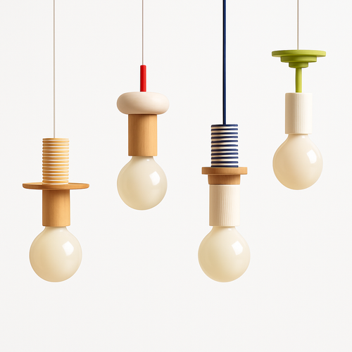 Couleur nordique bois suspension LED lumière cuisine suspension lampe Restaurant plafond lustre Luminaire chambre maison déco Luminaire