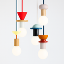 Couleur nordique bois suspension LED lumière cuisine suspension lampe Restaurant plafond lustre Luminaire chambre maison déco Luminaire