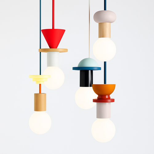 Couleur nordique bois suspension LED lumière cuisine suspension lampe Restaurant plafond lustre Luminaire chambre maison déco Luminaire