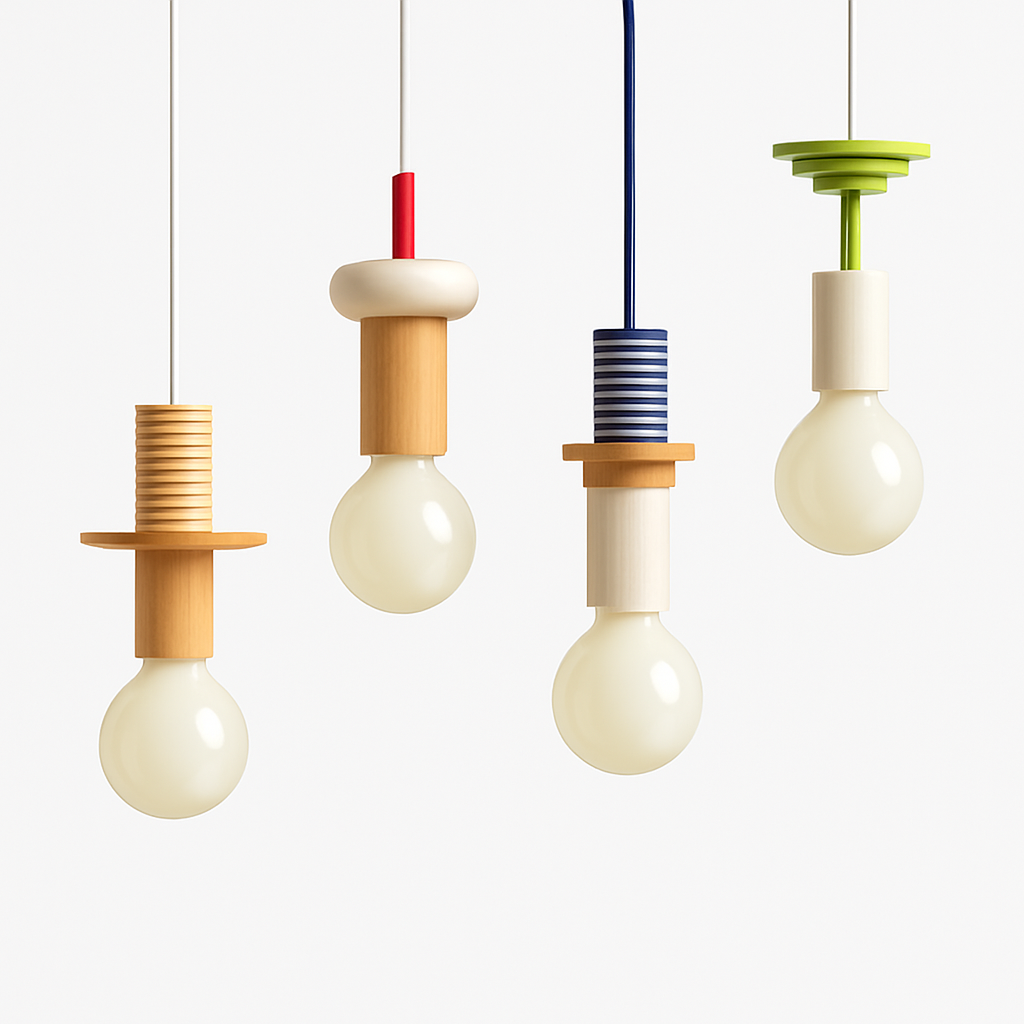 Couleur nordique bois suspension LED lumière cuisine suspension lampe Restaurant plafond lustre Luminaire chambre maison déco Luminaire - vue 5 sur 15