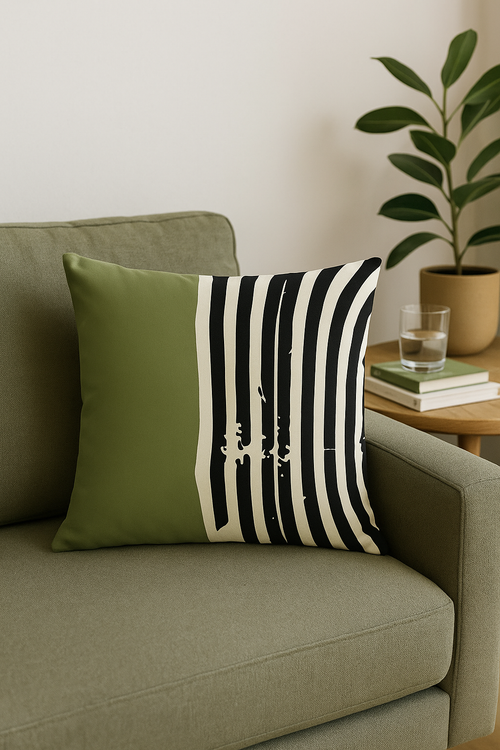 coussin à motif végétal vert pour un intérieur confortable - vue 2 sur 2
