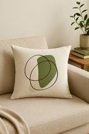 coussin à motif végétal vert pour un intérieur élégant et confortable