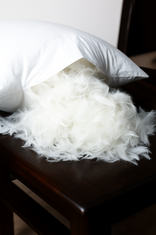 coussin décoratif en duvet d'oie en coton doux - vue 3 sur 7