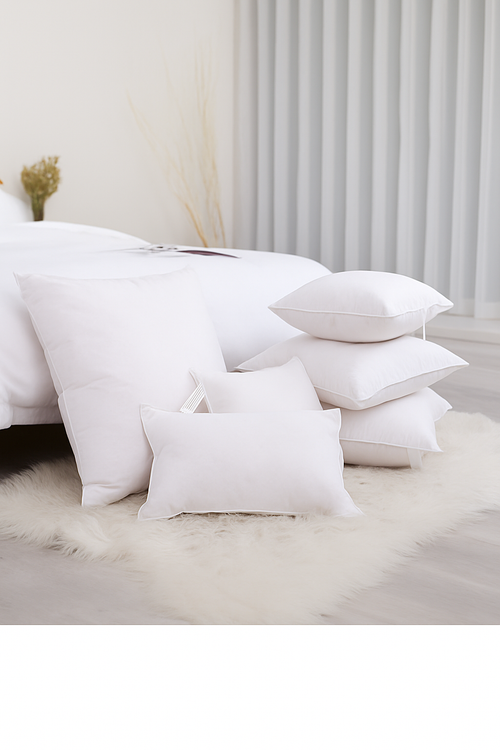 coussin décoratif en duvet d'oie en coton doux - vue 6 sur 7