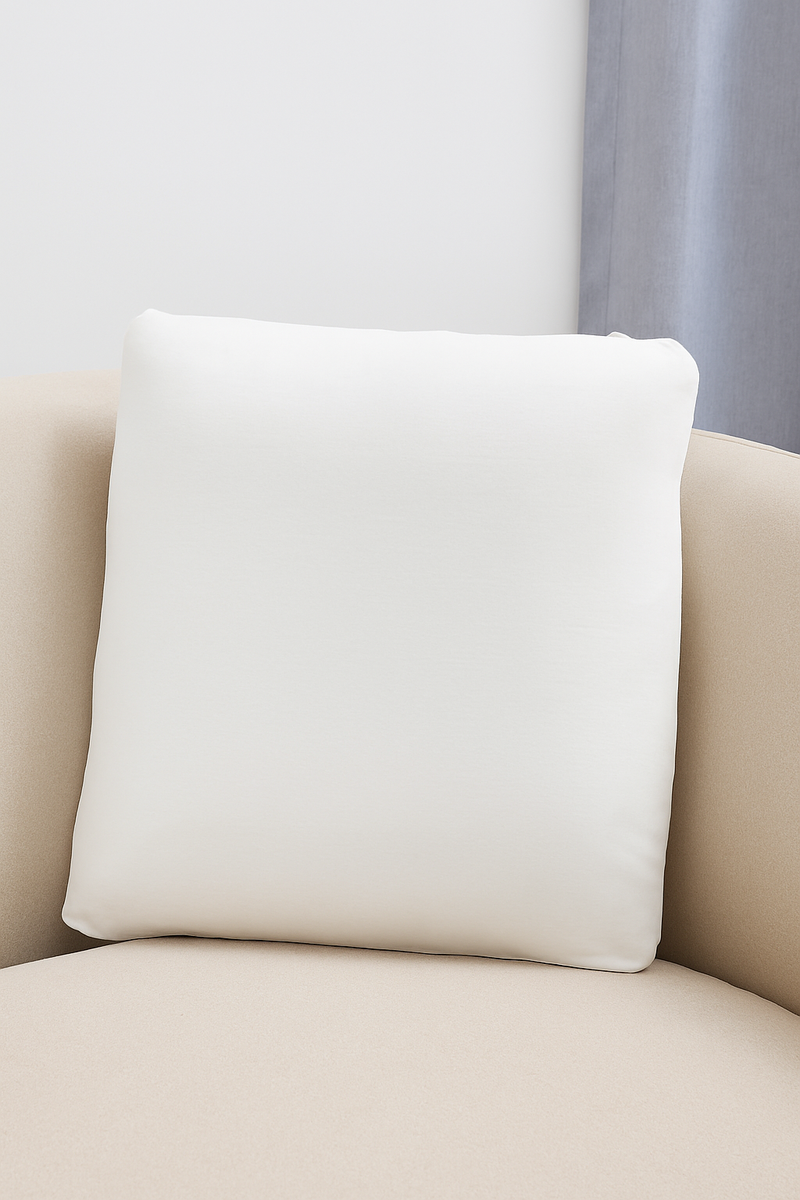 coussin décoratif en mousse à mémoire ultra-confortable housse blanche