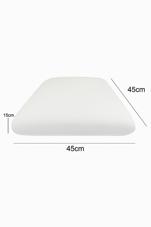 coussin décoratif en mousse à mémoire ultra-confortable housse blanche - vue 7 sur 6