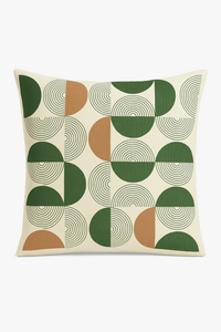 coussin décoratif à motif végétal vert pour un intérieur stylé