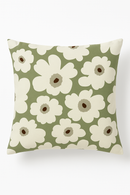 coussin décoratif à motif végétal vert pour un intérieur confortable