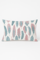 coussin décoratif motif plumes 30 x 50 cm pour intérieur