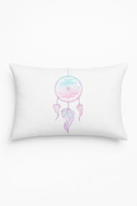 coussin décoratif rectangulaire motif plumes 30x50 cm