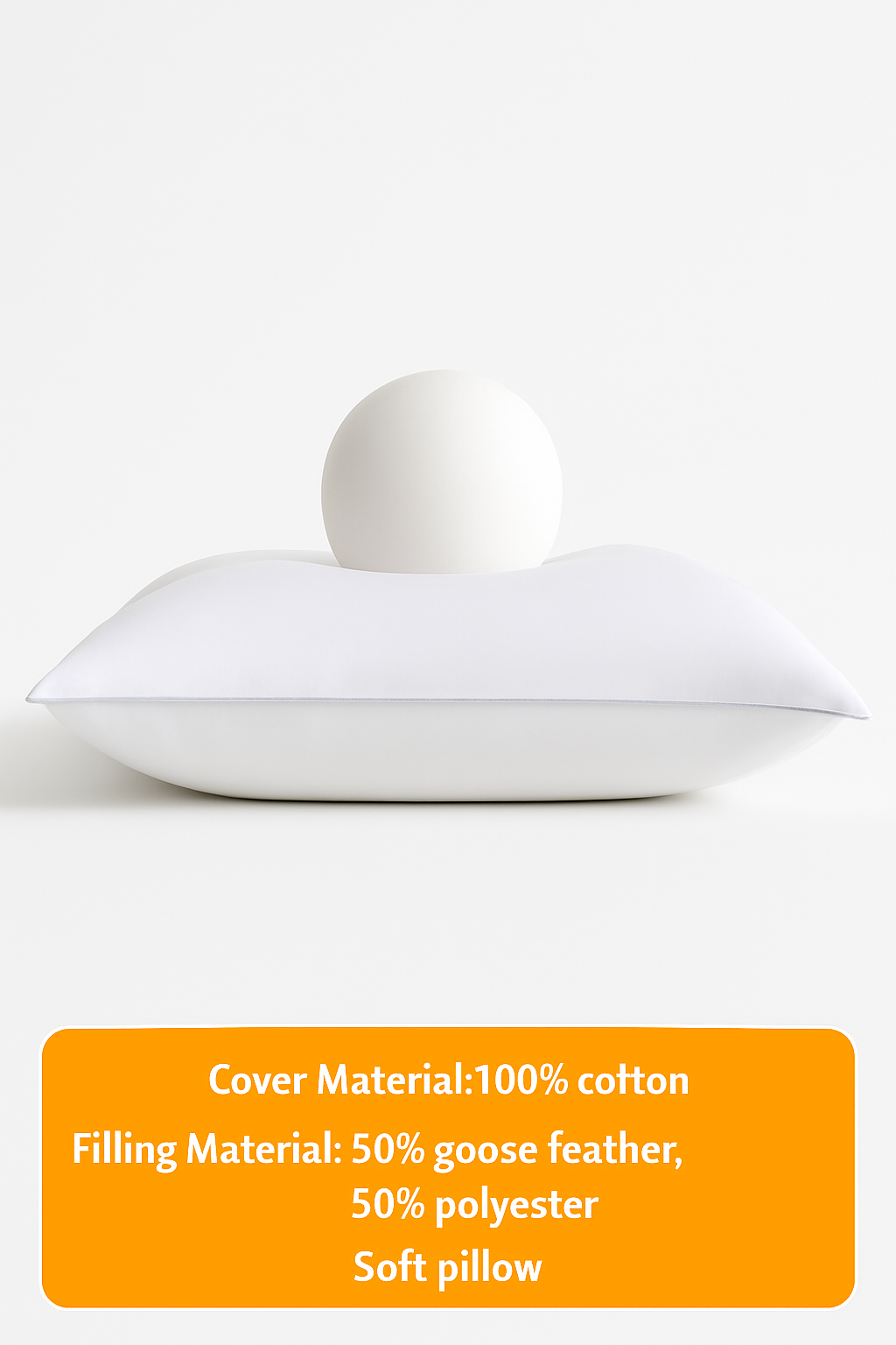 coussin en duvet d'oie hypoallergénique pour un confort optimal - vue 6 sur 8
