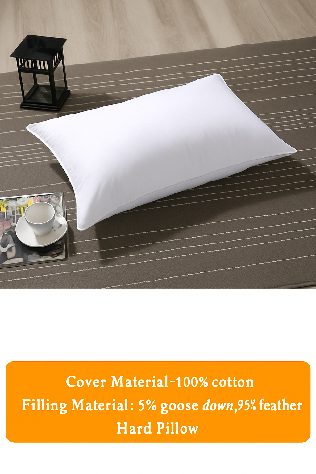 coussin en duvet d'oie hypoallergénique pour un confort optimal