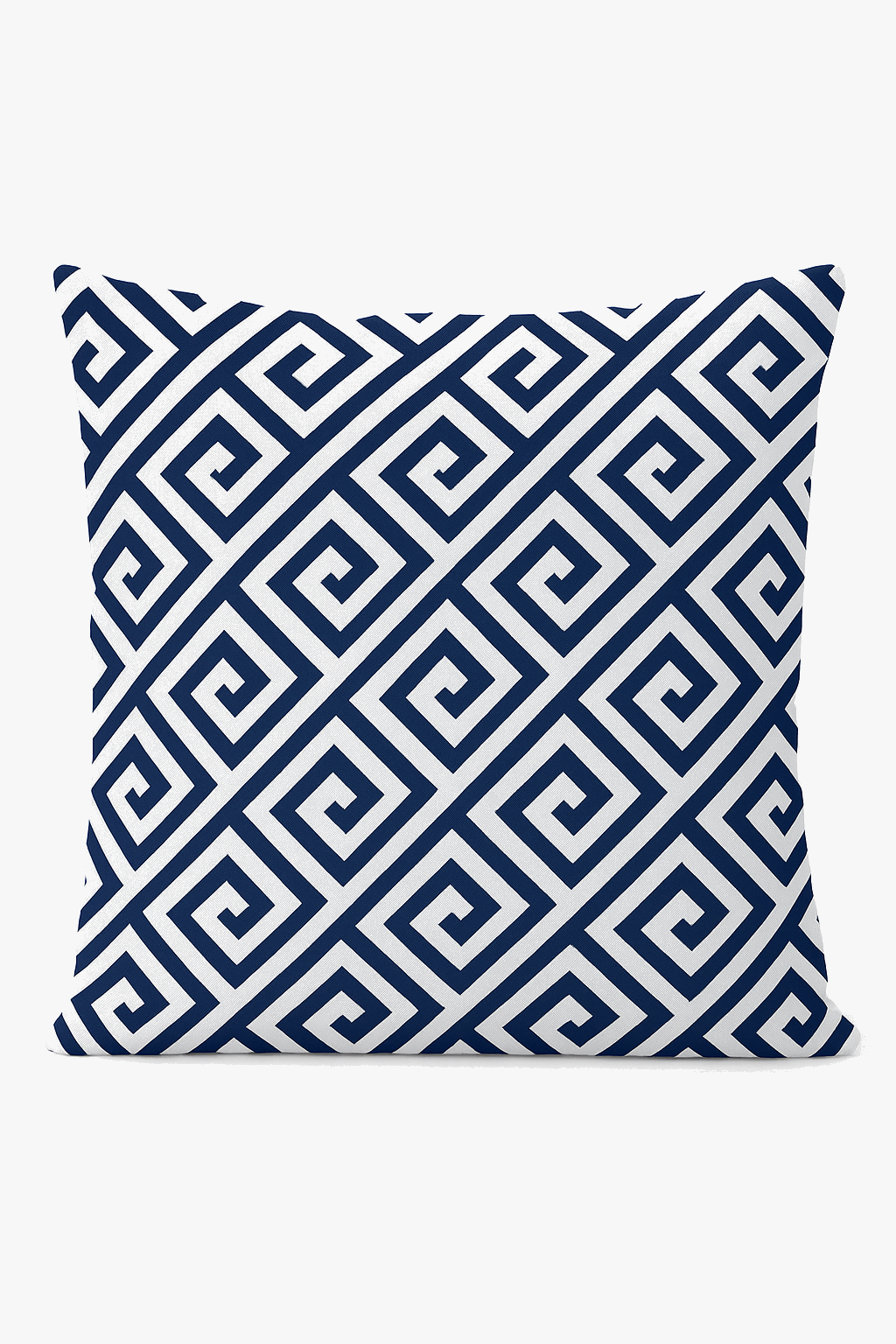 coussin géométrique bleu marine pour canapé ou décoration