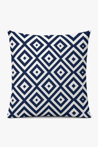 coussin géométrique bleu marine pour décoration intérieure
