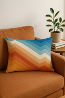 coussin lombaire motif géométrique abstrait réversible décoratif