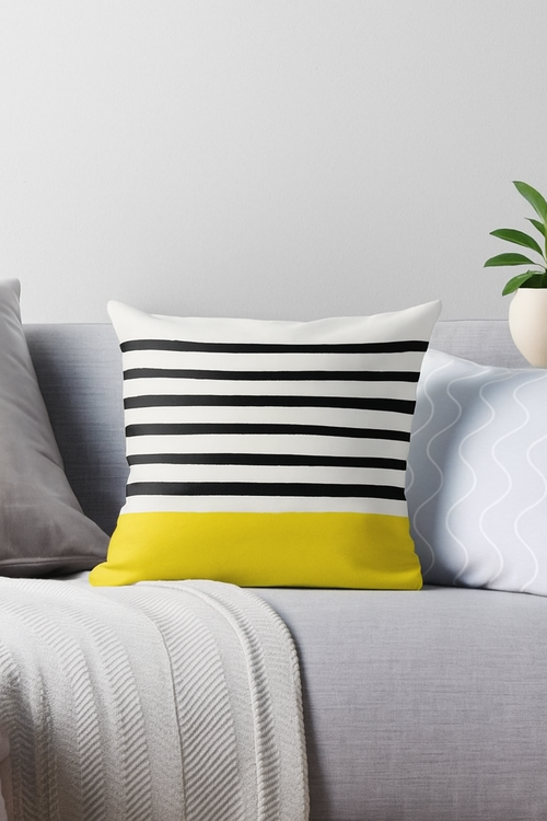 coussin lombaire motif géométrique abstrait réversible élégant - vue 2 sur 2