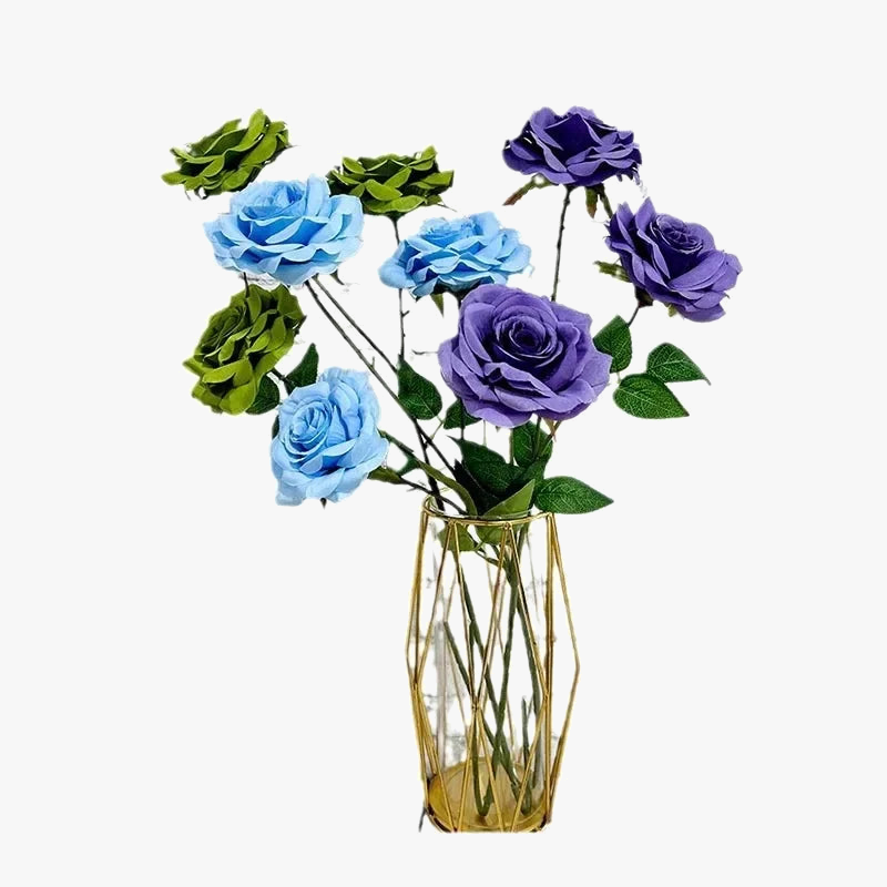 décoration florale en soie avec roses et branches pour fêtes
