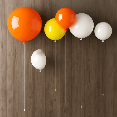 D300mm ball shape ceiling light, beautiful children bedroom ballon lamp, foyer colorful decoration lighting - vue 3 sur 5