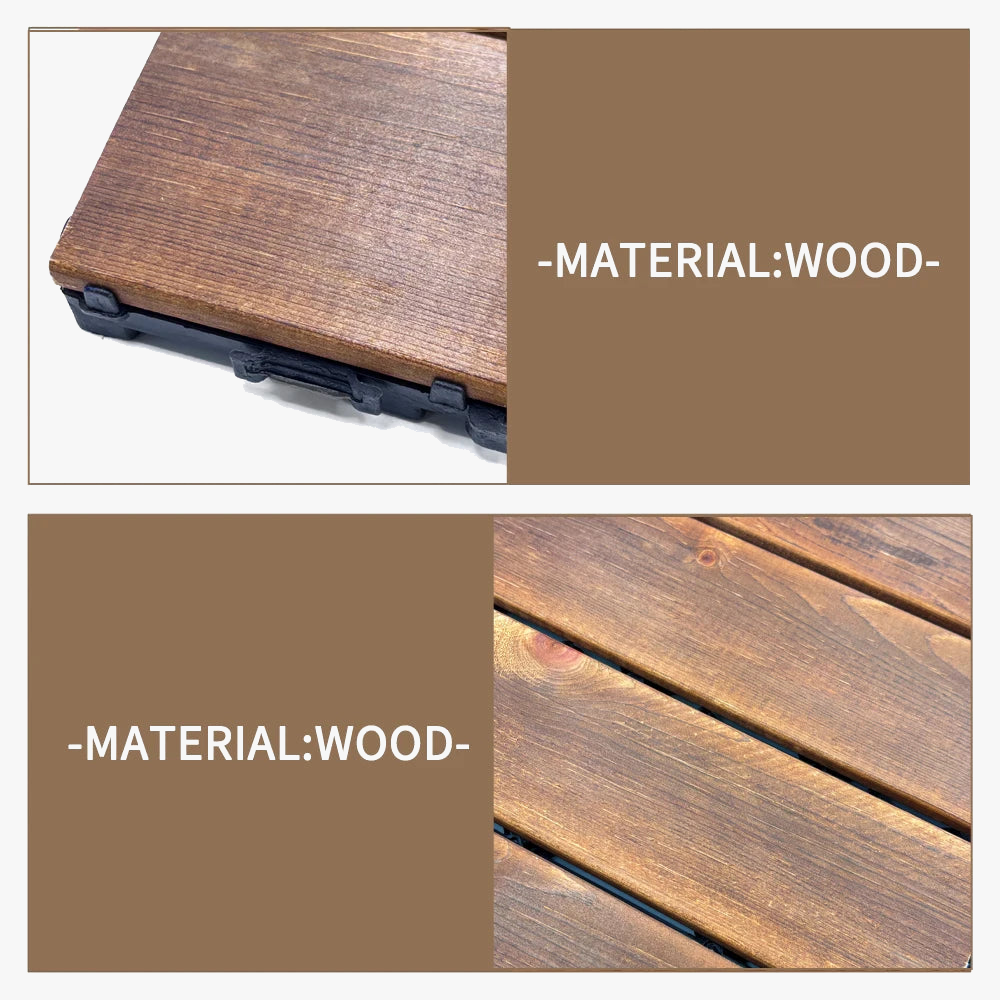 Dalles clipsables extérieures rénovation terrasse bois 30 pièces