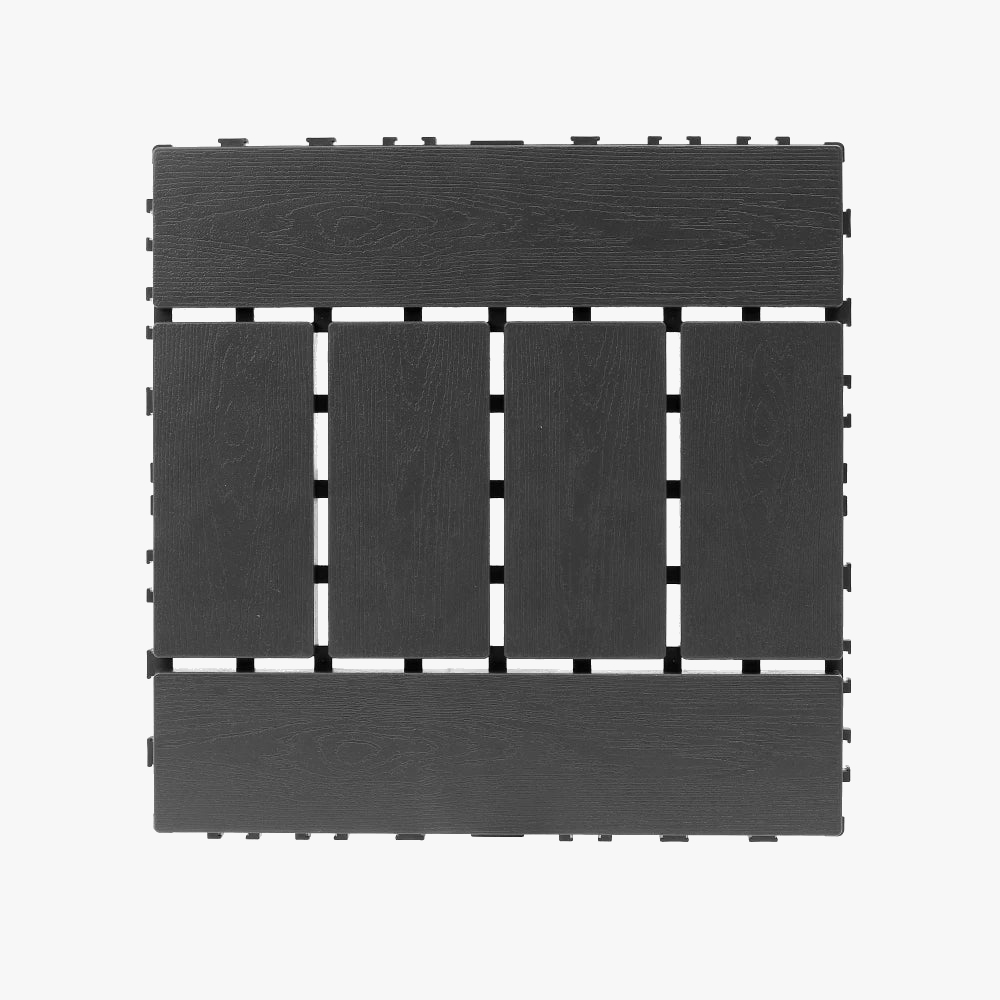 Dalles clipsables imitation bois 30cm 44 pieces terrasse