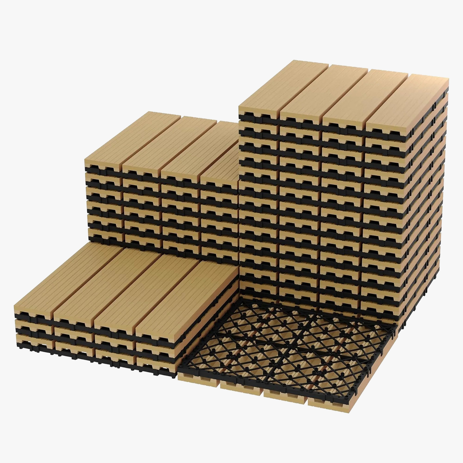 Dalles terrasse clipsables 30 x 30 cm composite