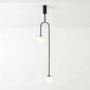 Danmark Geometric Line Chandelier Nordic Arc Suspension Lamp Ceiling Hanging Fxiture for Living Room,Dining Room
