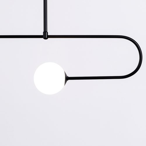 Danmark Geometric Line Chandelier Nordic Arc Suspension Lamp Ceiling Hanging Fxiture for Living Room,Dining Room