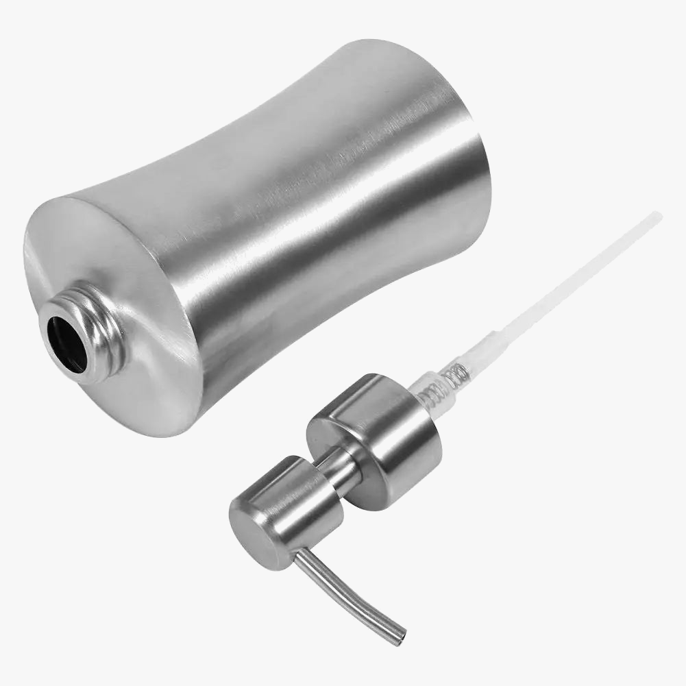 distributeur de savon en inox avec pompe pour désinfectant mains