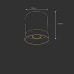 Spot LED en métal cylindrique Nickel