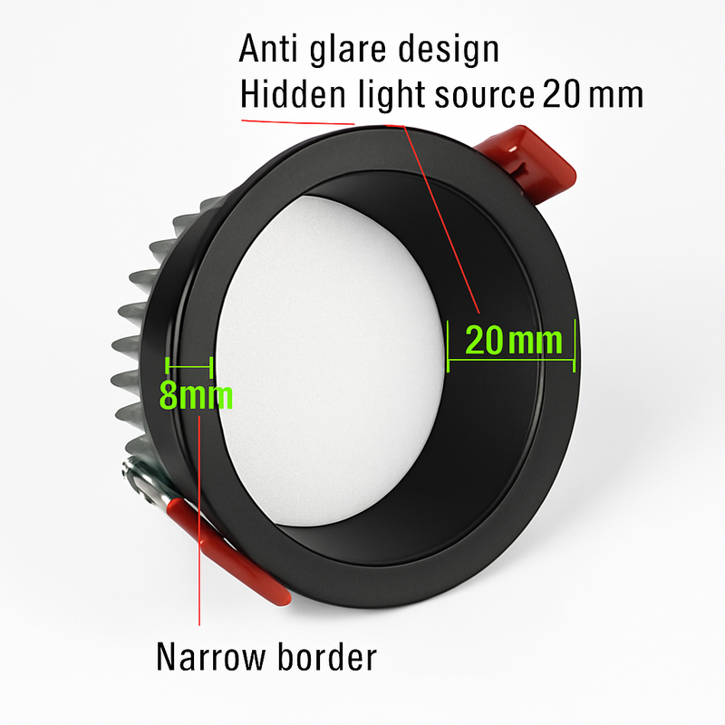 encastré led spot anti-éblouissement aluminium projecteur à intensité variable