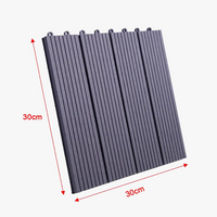 Ensemble 11 dalles terrasse wpc clipsables 30x30