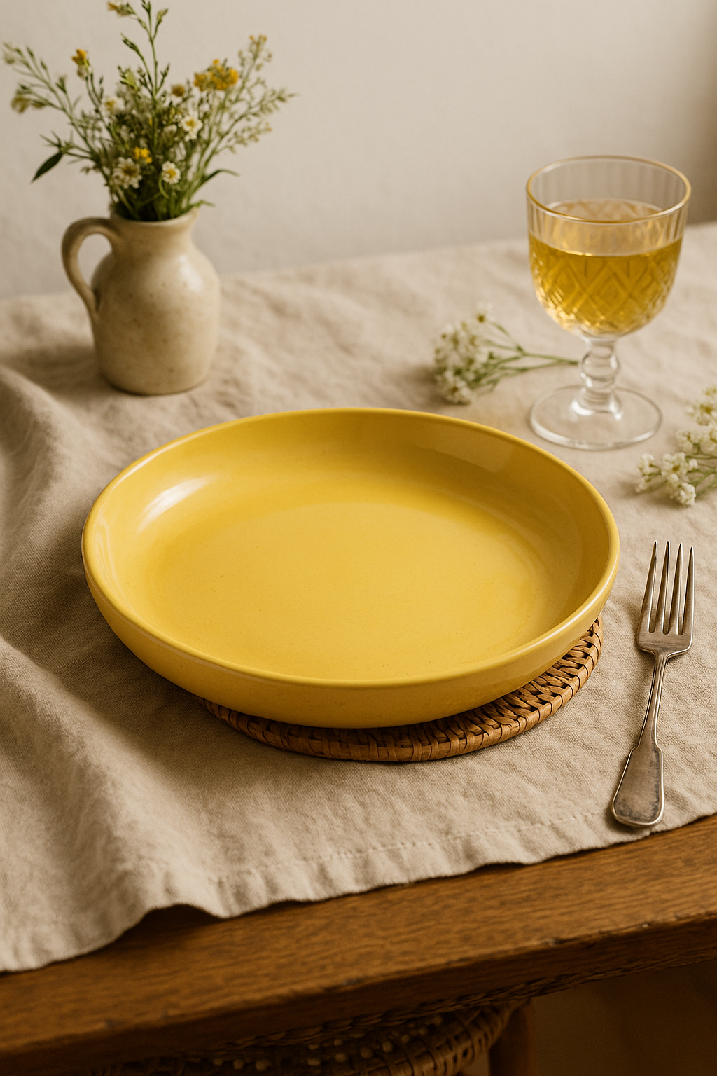 Ensemble 4 assiettes creuses plastique motif ble legeres - vue 2 sur 2