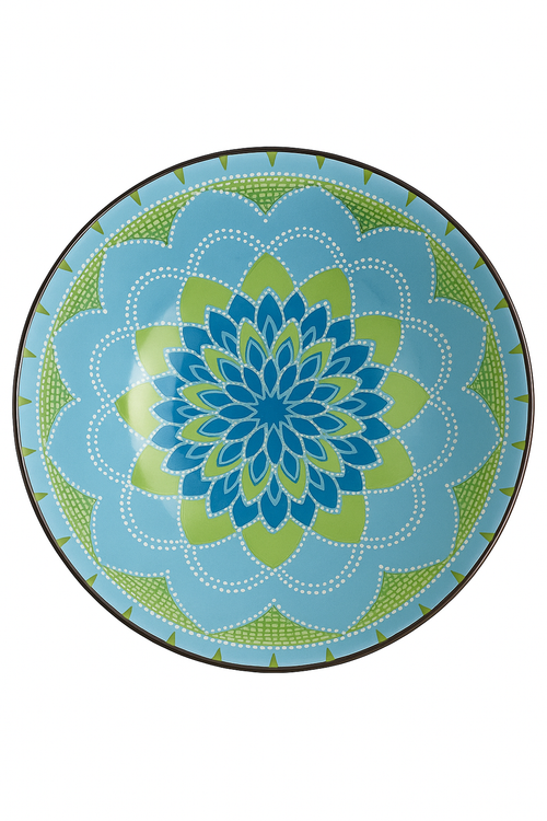 ensemble 4 bols ceramique boheme motifs soupe 20cm - vue 3 sur 2