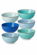 ensemble 6 bols porcelaine style vintage peints main