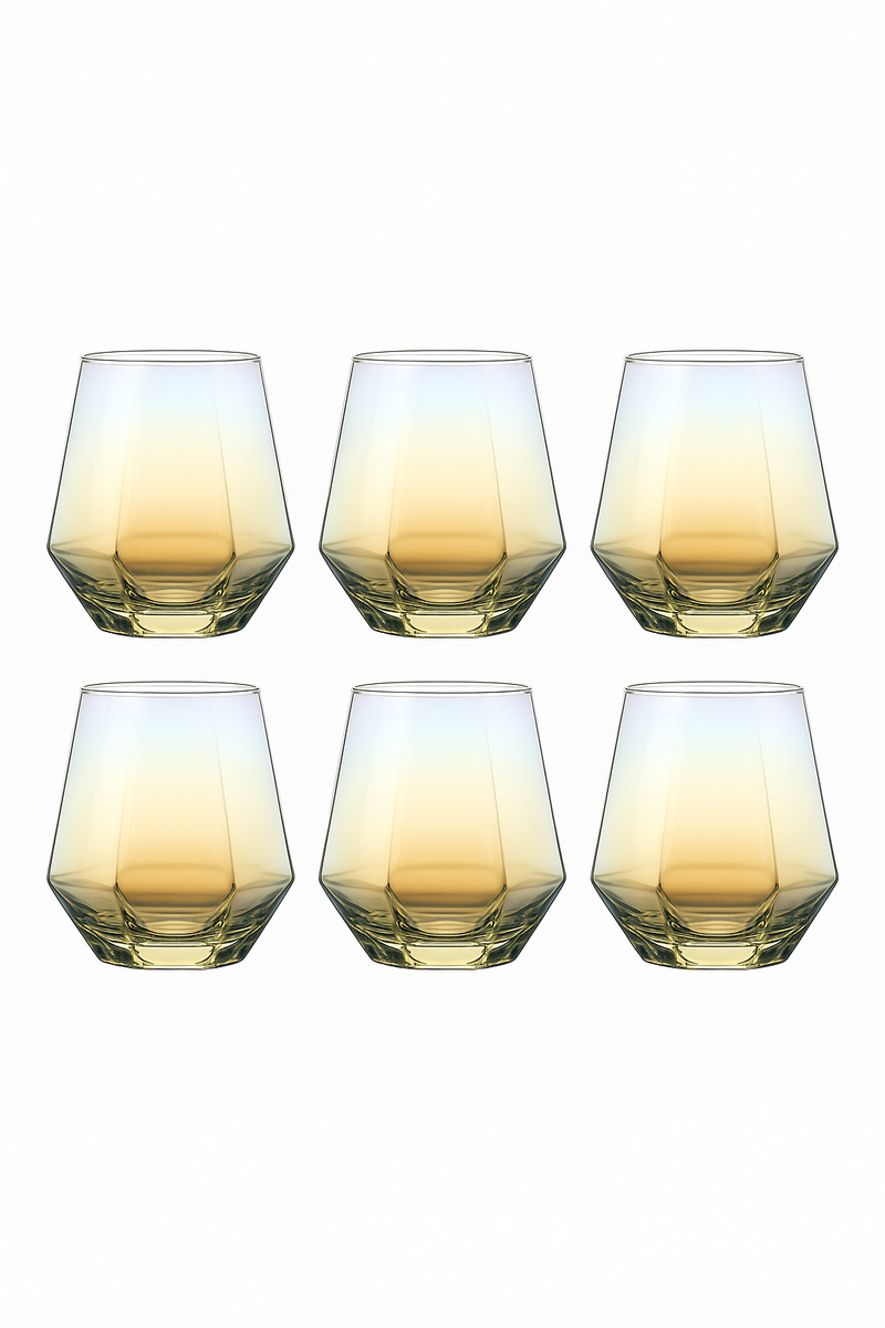Ensemble 6 verres whisky verre épais relief élégant
