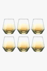 Ensemble 6 verres whisky verre épais relief élégant