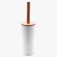 ensemble brosse toilette bambou avec support accessoires wc