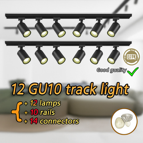 ensemble d'éclairage sur rail dimmable pour maison intelligente