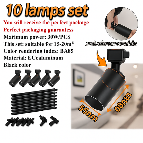 ensemble d'éclairage sur rail dimmable pour maison intelligente - vue 14 sur 22