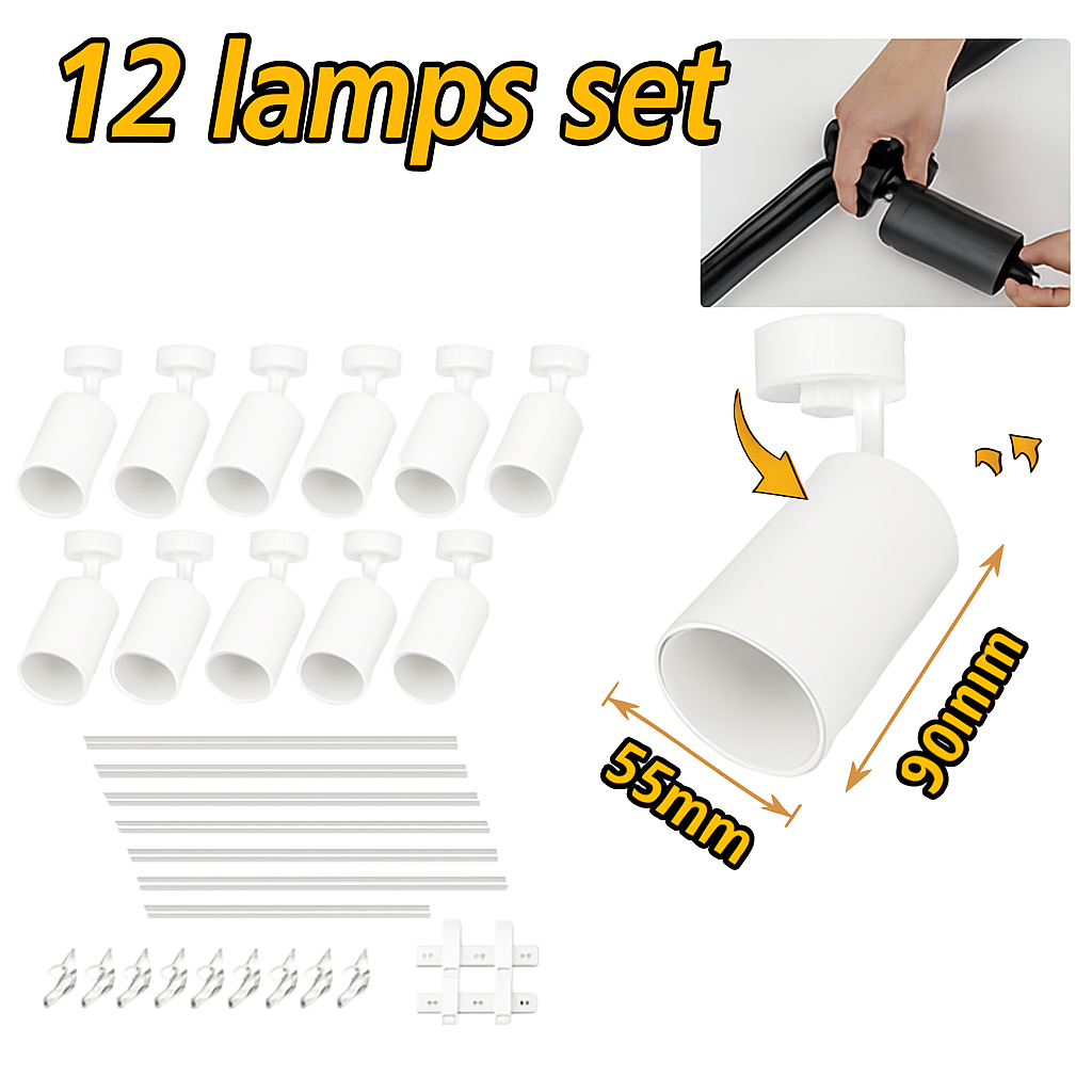 ensemble d'éclairage sur rail dimmable pour maison intelligente - vue 16 sur 22