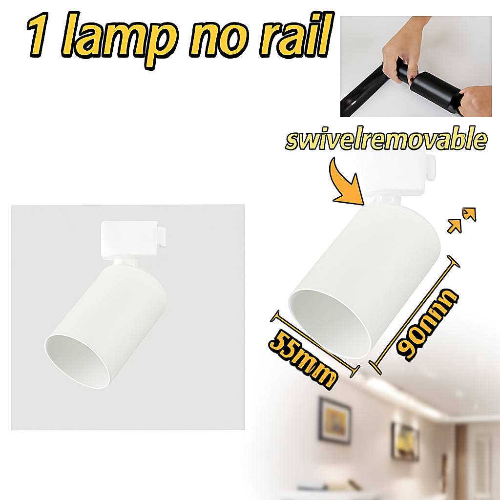 ensemble d'éclairage sur rail dimmable pour maison intelligente - vue 20 sur 22