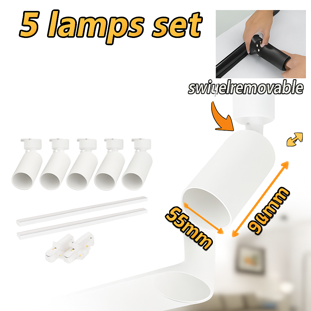 ensemble d'éclairage sur rail dimmable pour maison intelligente - vue 7 sur 22
