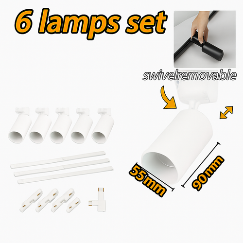 ensemble d'éclairage sur rail dimmable pour maison intelligente - vue 9 sur 22