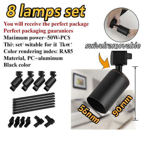 ensemble d'éclairage sur rail dimmable pour maison intelligente - vue 10 sur 22