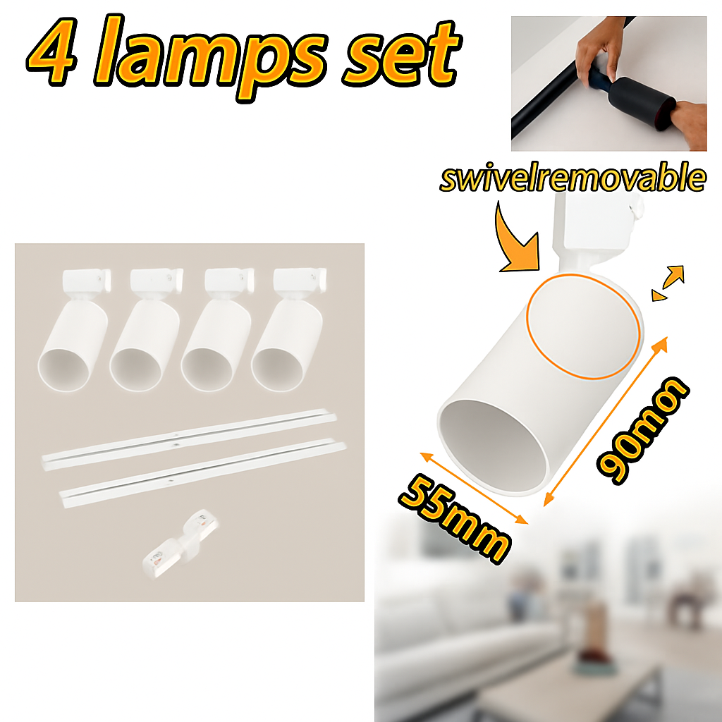 ensemble d'éclairage sur rail dimmable pour maison intelligente - vue 10 sur 22