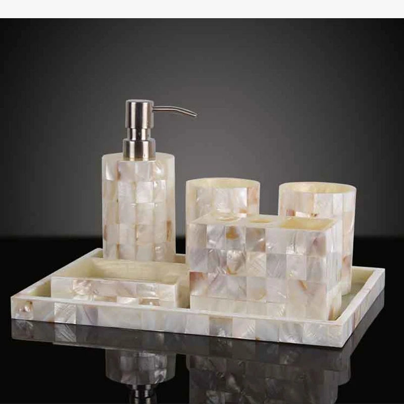 ensemble de rangement de salle de bain en résine avec accessoires