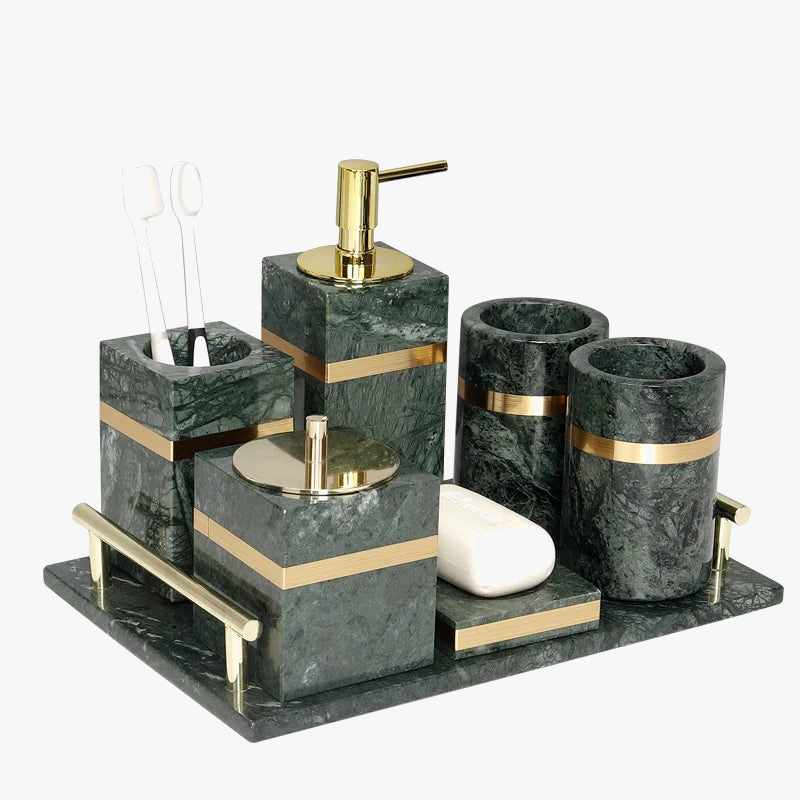 ensemble en marbre pour salle de bain style nordique