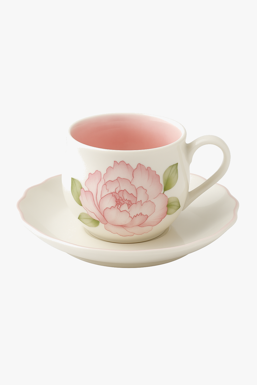 Ensemble tasse thé porcelaine style chinois avec soucoupe