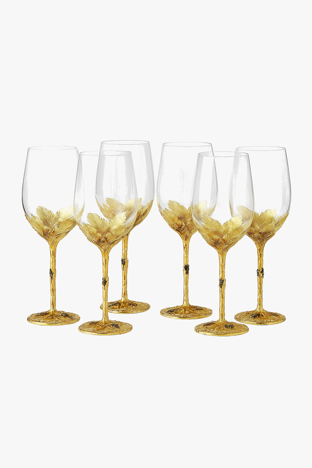 Ensemble verres vin cristal émaillé motifs décoratifs élégant