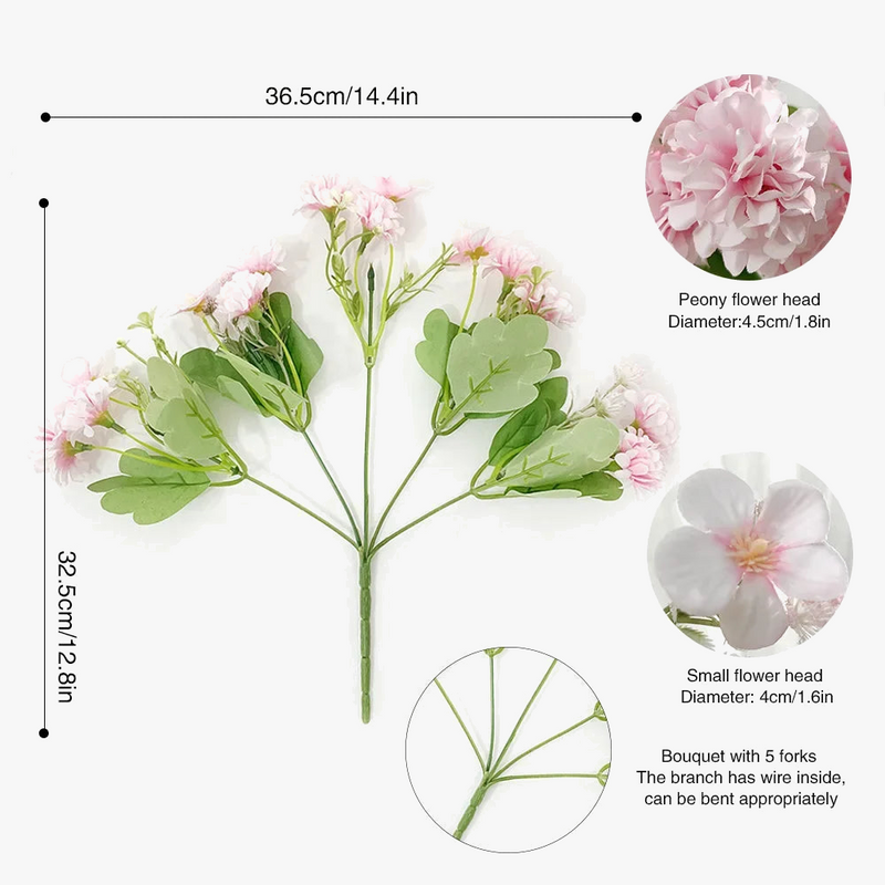 fleurs artificielles en soie pour mariage et décoration de jardin